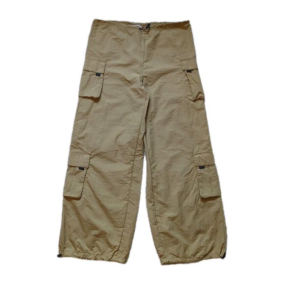 Love Poem By Block Womens M Lightweight Cargo Pull On Joggers Pant Tan Khaki - Picture 1 of 9